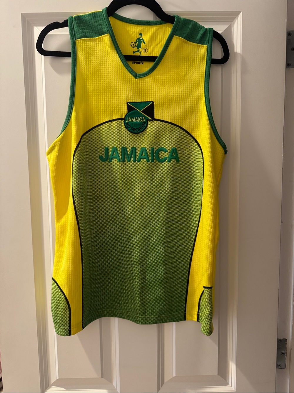 Sportz Jamaica Green & Yellow Athletic Tank Top - men’s small